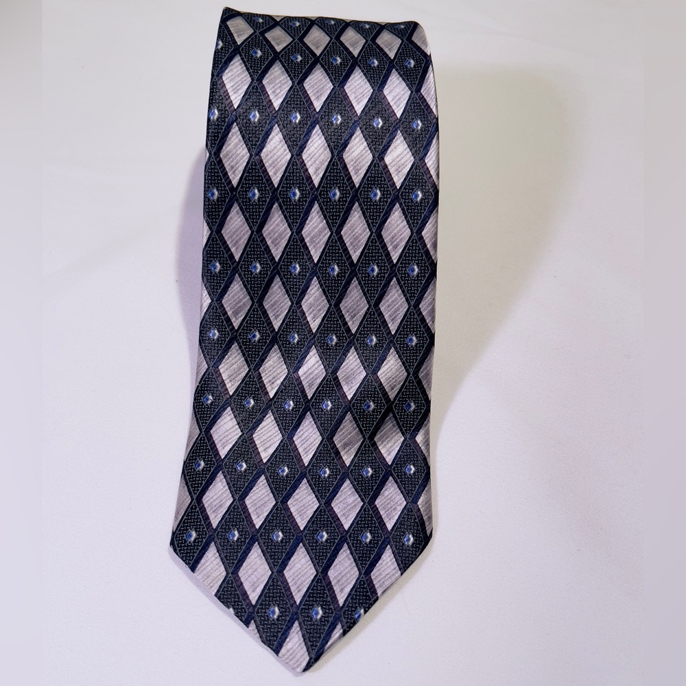 John Henry SILK Neck Dress Tie Corpcore Romance Classic Preppy old money